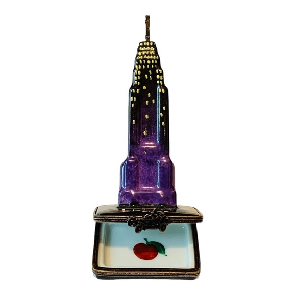 Vintage Empire State Building by Night New York Limoges Box...Mint - Picture 4 of 5
